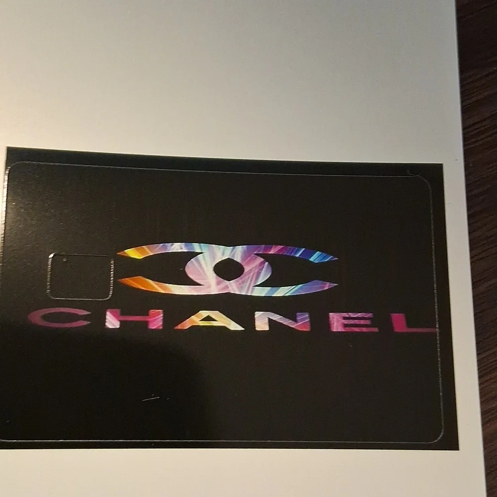 Chanel Black and Vibrant Multicolor Debit Card Cover